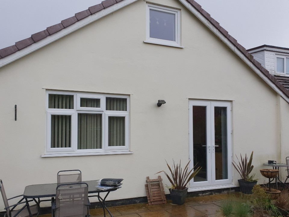 Full rear elevation re rendered